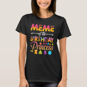 Camiseta Meme Of The Birthday Princesa Rosquinha Birthday G