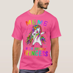 Camiseta Meme of the Birthday Princess Girl Dabbing Unicorn