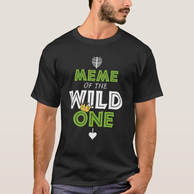 Camiseta Meme Of The Wild One Crown First Birthday Boy Funn (Frente)
