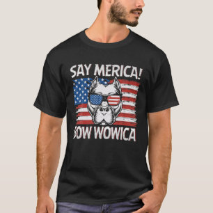 Camiseta Meme Pitbull - Bandeira Americana 4 De Julho De Pi