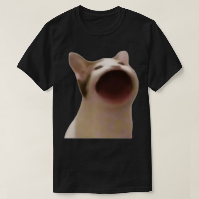 Camiseta Meme Popping Cat Meme Cantando Cat M (Frente do Design)