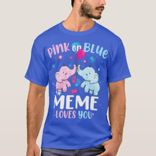 Camiseta Meme Rosa ou Azul ama o Elefante Reveal do Gênero