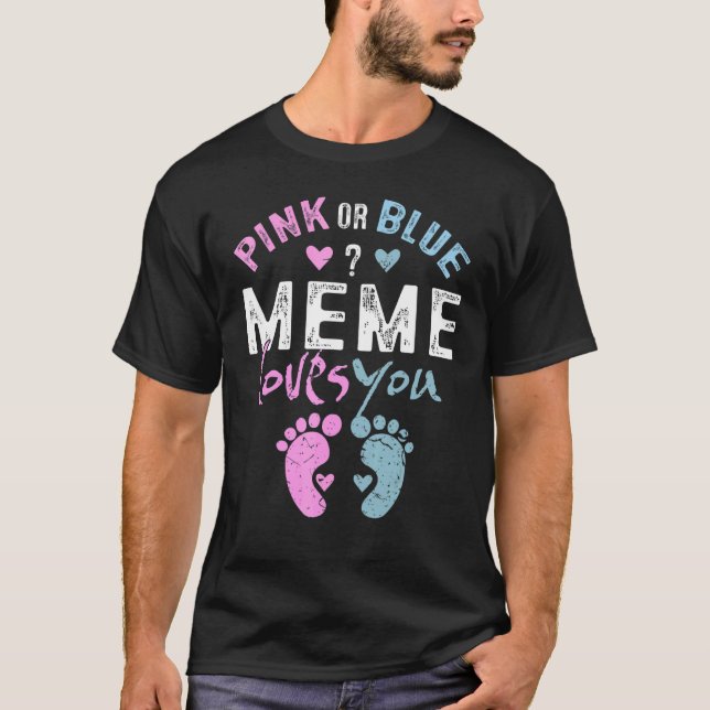 Camiseta Meme Rosa ou Azul Te Ama Avó para Avô (Frente)