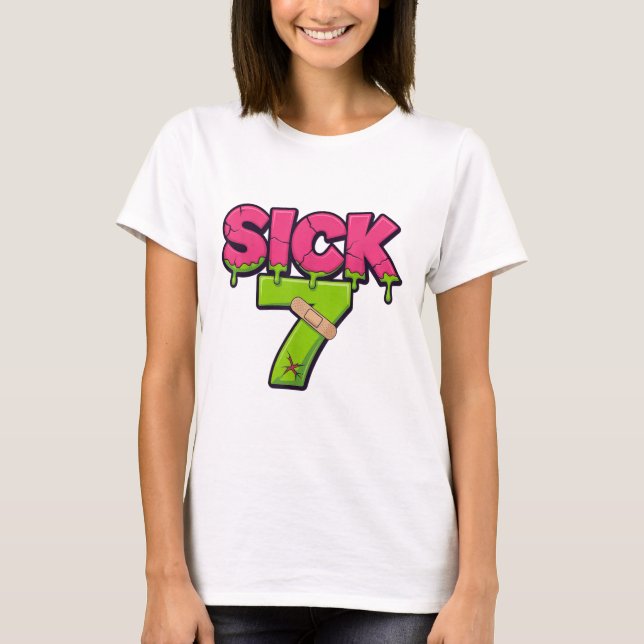 Camiseta Meme Seven Doente Seis Sete Drip Brincade (Frente)