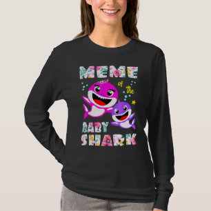 Camiseta Meme Shark Birthday Meme Floral Family Mothe