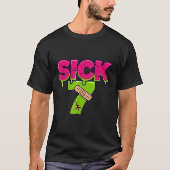 Camiseta Meme Sick Seven Seis Sete Drip Brincadeir (Frente)