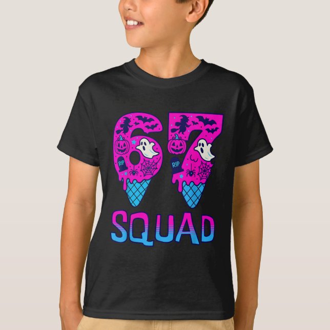 Camiseta Meme Sick Seven Six Seven Engraçado 67 Ha (Frente)