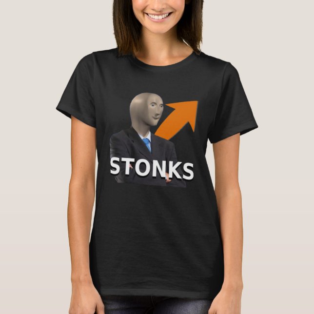 Camiseta Meme Stonks Man Plus Arrow (Frente)