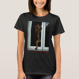 Camiseta Meme trabalho de arte gatinho de gato maluco