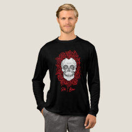 Camiseta Memento Mori! Caveira e Rosas, Desenho Mão