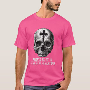 Camiseta Memento Mori Crucifixo Católico Tradicional Latino
