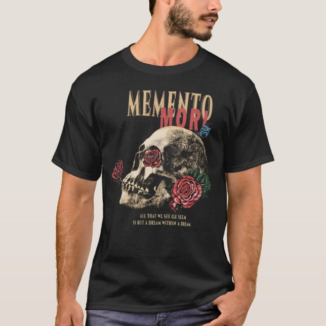 Camiseta Memento Mori - Design Brutalista (Frente)