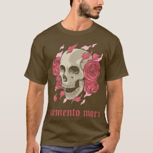 Camiseta Memento Mori Skeleton  rose Remember You Die philo