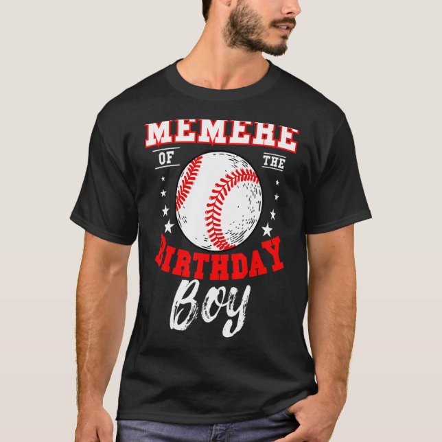 Camiseta Memere Of Birthday Boy Baseball Theme Bday Cel (Frente)