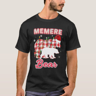 Camiseta Memere Red Xadrez Bear Correspondendo Buffalo Paja