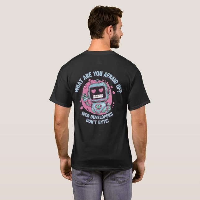 Camiseta Memes de Desenvolvedores de Web 🤖 Engraçados Não  (Parte Traseira Completa)