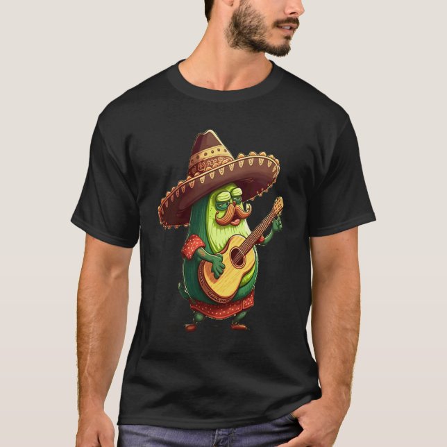 Camiseta Memes do Cara de Barba Abacate Barbudo Tocando Vio (Frente)