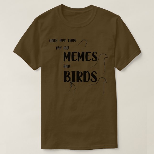 Camiseta Memes e Aves (Frente do Design)