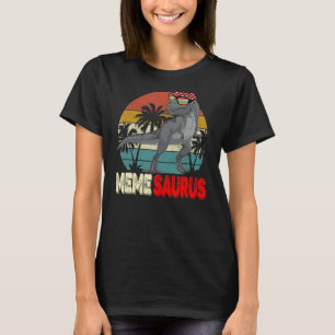Camiseta Memesaurus Rex Dinosaur Meme Saurus Família da Mãe