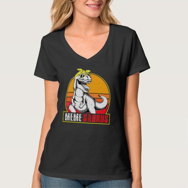 Camiseta Memesaurus Rex Dinosaur Meme Saurus Matchin (Frente)