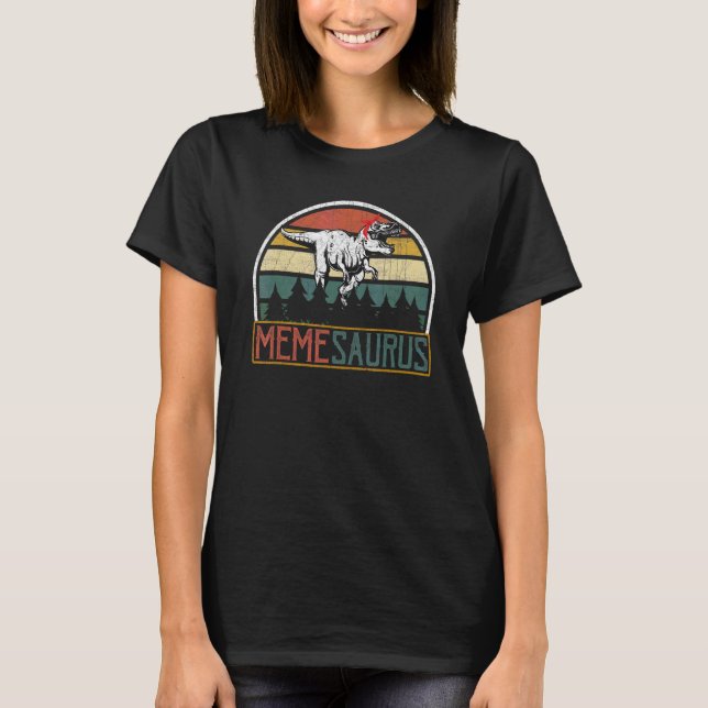 Camiseta Memesaurus Rex Dinossauro Meme Saurus Dia das Mães (Frente)