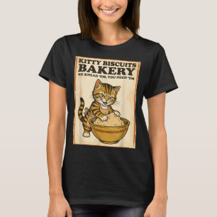 Camiseta Memorando de padaria de biscoitos de gatinho engra