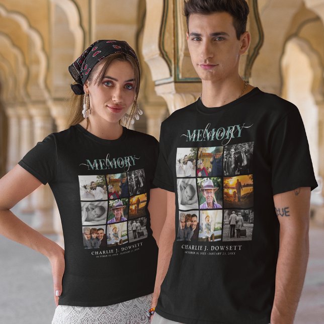 Camiseta Memória Adorável, 9 Tributo Memorial Da Colagem De (Criador carregado)