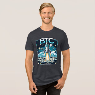 Camiseta Memória BTC Crypto BTC Bitmoney Rocket