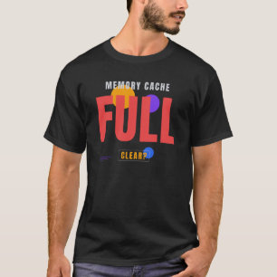 Camiseta Memória Cache Cheia – Design de Tipografia de Tecn