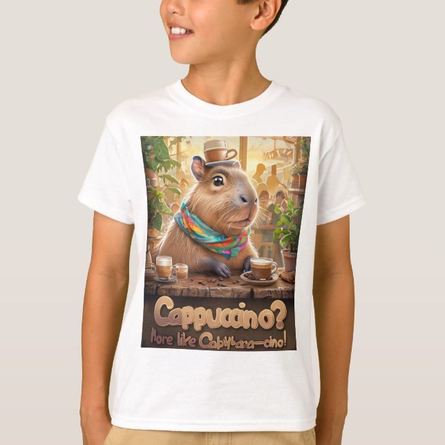 Camiseta Memória Capybara Funny para Ventiladores Animais (Frente)