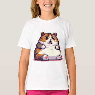 Camiseta Memória chocada de gato gordo