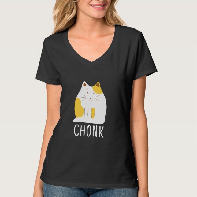 Camiseta Memória Chonk Cat Engraçado (Frente)