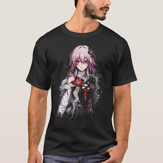 Camiseta Memória Cristalina Eternamente Noturna de Honkai S (Frente)