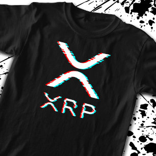 Camiseta Memória Crypto Currency XRP Glitch Cryptocurrency