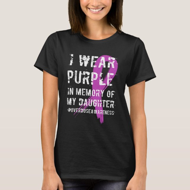 Camiseta Memória Da Sobredosagem Roxa Vestida (Frente)