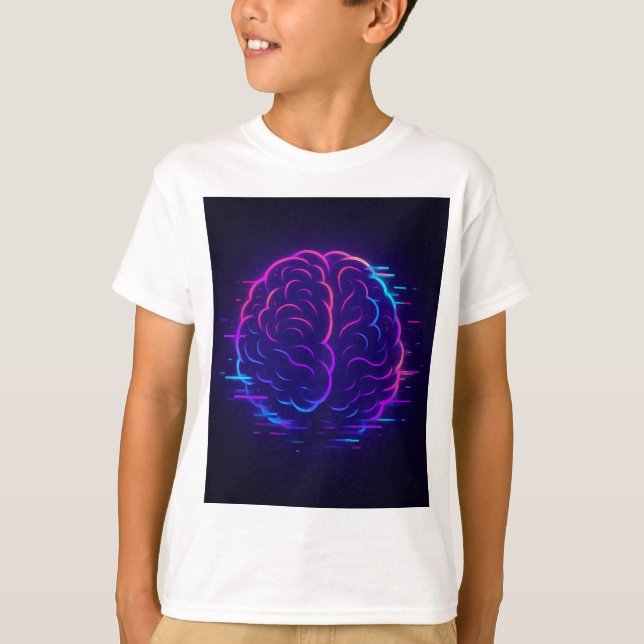 Camiseta Memória das Crianças Neon Brain (Frente)