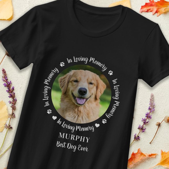 Camiseta Memória de Ama Memorial de Cão Foto Personalizada  (Criador carregado)