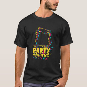Camiseta Memória de Gato Dançante de Disco Animal do Partid