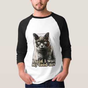 Camiseta Memória de gato engraçado para amantes de gatos e 