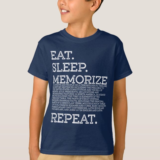 Camiseta Memória de Repetição de Memória de Repetição de Re (Frente)
