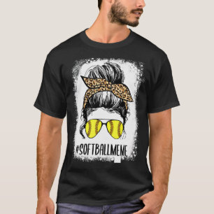 Camiseta Memória de Softball Sangrada Vida Leopardo Mensage