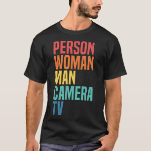 Camiseta Memória de Teste Cognitivo de Câmera de Homem de P