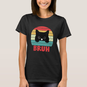 Camiseta Memória dizendo Bruh com Cat Saudações Adolescente