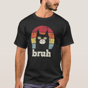 Camiseta Memória dizendo Bruh com Cat Saudações Adolescente
