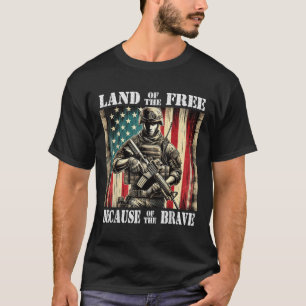 Camiseta Memória do Dia dos Veteranos Militares Livre E Cor