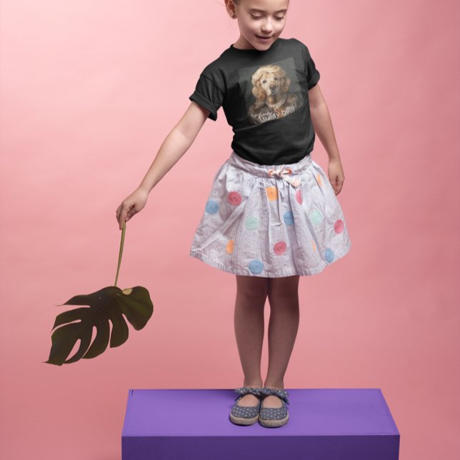 Camiseta Memória do Retriever Engraçado do Ouro | Muito Bon (Little girl wearing a funny t shirt)