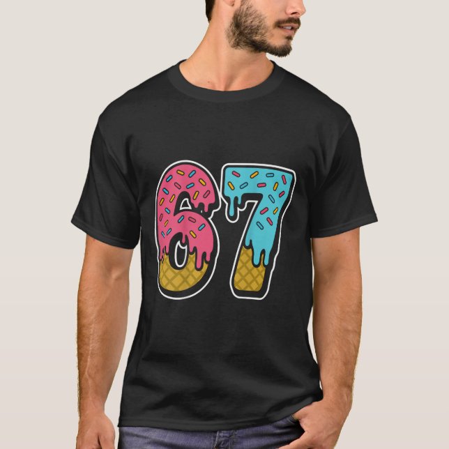 Camiseta Memória Drip 67 Sorvete Seis Gen Alpha Slang Sete  (Frente)