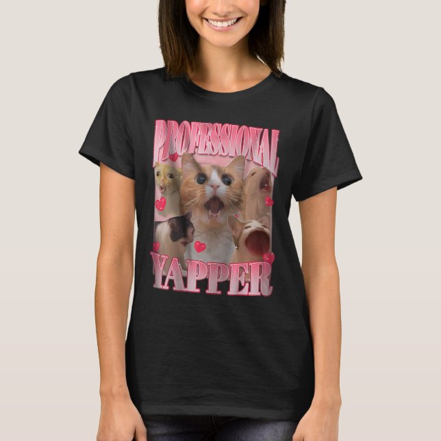 Camiseta Memória Engraçada de Gato Iapper Profissional (Frente)