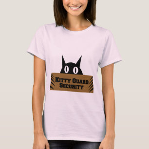 Camiseta Memória Engraçado de Segurança da Guarda gatinho