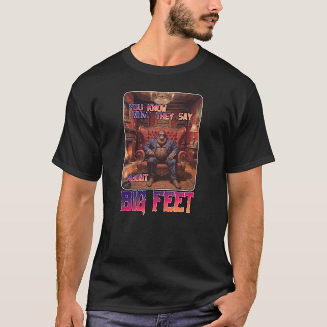 Camiseta Memória Engraçado Pé Grande (Frente)